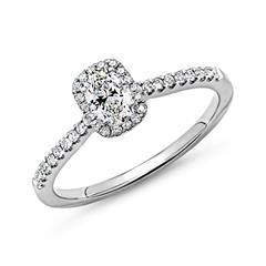 Halo Ring 585er Weißgold mit Diamanten Unkategorisiert online kaufen