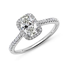 Halo Ring 585er Weißgold mit Diamanten Unkategorisiert online kaufen