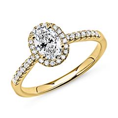 Halo Ring 750er Gold mit Diamanten Unkategorisiert online kaufen