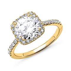 Halo-Ring 750er Gold mit Diamanten Unkategorisiert online kaufen