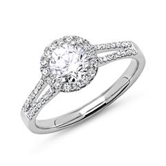 Halo Ring 750er Weißgold mit Brillanten Unkategorisiert online kaufen