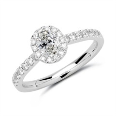 Halo Ring 750er Weißgold mit Diamanten Unkategorisiert online kaufen Halo Ring 750er Weißgold mit Diamanten Unkategorisiert online kaufen