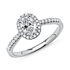Halo Ring 750er Weißgold mit Diamanten Unkategorisiert online kaufen
