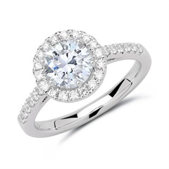 Halo Ring 750er Weißgold mit Diamanten Unkategorisiert online kaufen Halo Ring 750er Weißgold mit Diamanten Unkategorisiert online kaufen