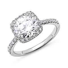 Halo-Ring 750er Weißgold mit Diamanten Unkategorisiert online kaufen