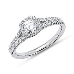 Halo Ring 950er Platin mit Diamanten Unkategorisiert online kaufen