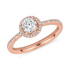 Halo-Ring aus Roségold mit lab grown Diamanten Unkategorisiert online kaufen