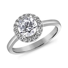 Halo Verlobungsring mit Diamanten aus Weißgold, Platin Unkategorisiert online kaufen