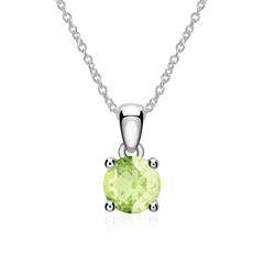 Halskette aus 14-karätigem Weißgold mit Peridot Unkategorisiert online kaufen Halskette aus 14-karätigem Weißgold mit Peridot Unkategorisiert online kaufen