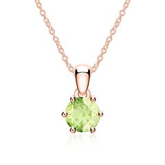 Halskette aus 14 Karat Roségold mit Peridot Unkategorisiert online kaufen