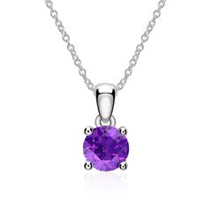 Halskette aus 14 Karat Weißgold mit Amethyst Unkategorisiert online kaufen