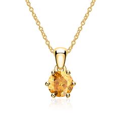 Halskette aus 585er Gold mit Citrin