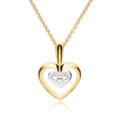 Herzkette für Damen aus 585er Gold mit Diamanten Unkategorisiert online kaufen