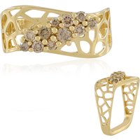 I2 Champagner-Brillant-Silberring (Ornaments by de Melo) Unkategorisiert online kaufen