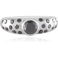 Juwelo Brillant-Goldring aus 375 Weißgold mit 21 schwarzen Diamanten, 0,765 ct Unkategorisiert online kaufen