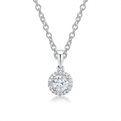 Kette Anhänger 750er Weißgold Brillanten