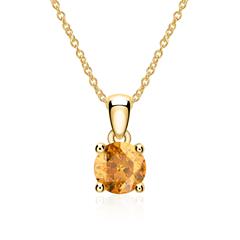 Kette aus 14-karätigem Gold mit Citrin Anhänger Unkategorisiert online kaufen