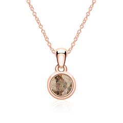 Kette aus 14-karätigem Roségold mit Rauchquarz Unkategorisiert online kaufen