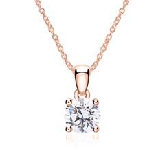 Kette aus 14K Roségold mit Brillant, lab grown Unkategorisiert online kaufen