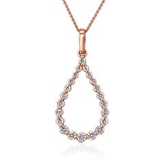 Kette für Damen mit Anhänger, Roségold, Diamanten Unkategorisiert online kaufen