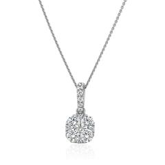 Kette für Damen mit Anhänger, Weißgold, Diamanten Unkategorisiert online kaufen