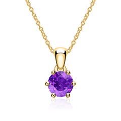 Kette mit Amethyst Anhänger aus 585er Gold