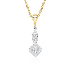 Kette mit Diamantanhänger aus 14-karätigem Gold Unkategorisiert online kaufen