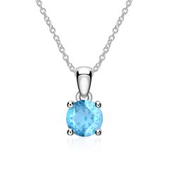 Kette und Anhänger aus 14 Karat Weißgold mit Blautopas Unkategorisiert online kaufen Kette und Anhänger aus 14 Karat Weißgold mit Blautopas Unkategorisiert online kaufen