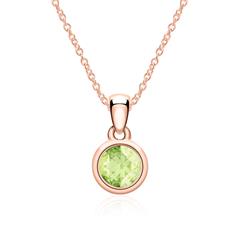 Kette und Anhänger aus 585er Roségold mit Peridot Unkategorisiert online kaufen