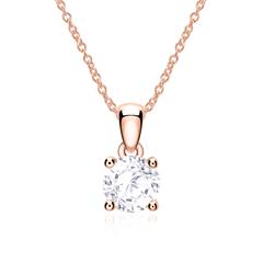 Kette und Anhänger aus 585er Roségold mit Weißtopas Unkategorisiert online kaufen