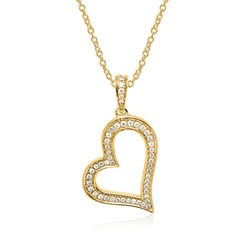 Kette und Herzanhänger aus 585er Gold mit Diamanten Unkategorisiert online kaufen