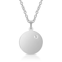 Kette und ID-Anhänger 925er Silber Diamant