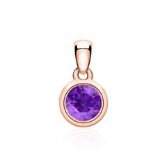 Kettenanhänger aus 585er Roségold mit Amethyst Unkategorisiert online kaufen
