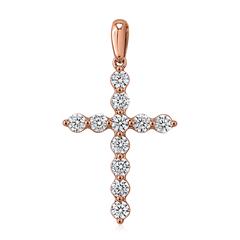 Kreuzanhänger mit lab grown Diamanten aus Roségold Unkategorisiert online kaufen