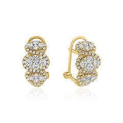 Lab Grown Diamant Ohrringe für Damen aus Gelbgold