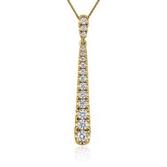 Lab grown Diamantkette mit Anhänger aus Gelbgold Unkategorisiert online kaufen