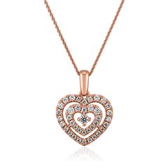 Lab grown Diamantkette mit Herz aus Roségold Unkategorisiert online kaufen