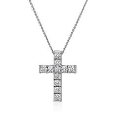 Lab grown Diamantkette mit Kreuz aus Weißgold Unkategorisiert online kaufen Lab grown Diamantkette mit Kreuz aus Weißgold Unkategorisiert online kaufen