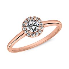 Lab grown Diamantring Halo aus Roségold Unkategorisiert online kaufen