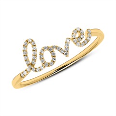 Love Ring aus 14K Gold mit Diamanten Unkategorisiert online kaufen