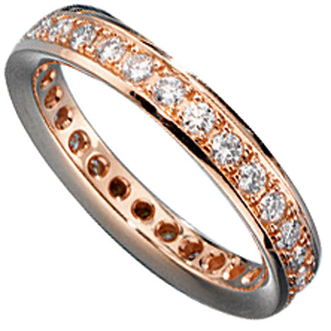 Memory Ring 585 Gold Rotgold mit Diamanten Brillanten rundum Memoryring - 52 Unkategorisiert online kaufen