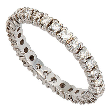 Memory Ring 585 Gold Weißgold mit Diamanten Brillanten rundum 1 ct. Memoryring - 54 Unkategorisiert online kaufen