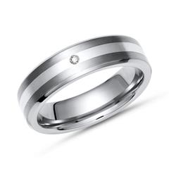 Moderner Ring Titan Diamant & Einlage Silber Unkategorisiert online kaufen