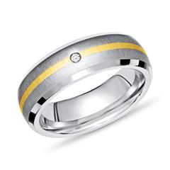 Moderner Ring Titan mit Einlage Gold & Diamant Unkategorisiert online kaufen