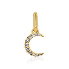 Mond Anhänger aus 585er Gelbgold mit Diamanten Unkategorisiert online kaufen