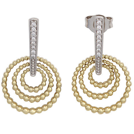 Ohrhänger 585 Gold Gelbgold Weißgold bicolor 16 Diamanten Ohrringe Ohrstecker Unkategorisiert online kaufen