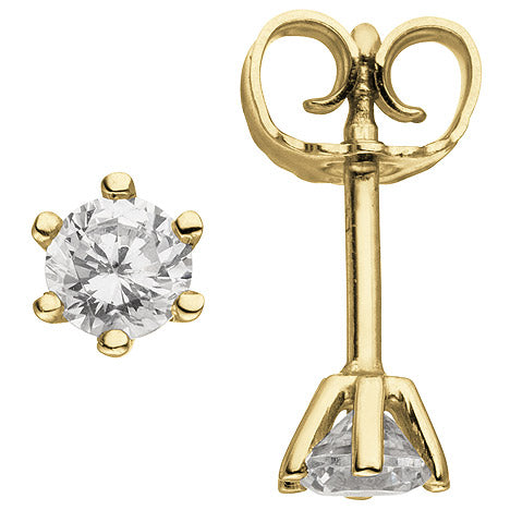 Ohrstecker 585 Gold Gelbgold 2 Diamanten Brillanten 0 50 ct. Ohrringe Unkategorisiert online kaufen