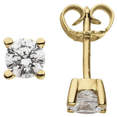 Ohrstecker 585 Gold Gelbgold 2 Diamanten Brillanten 1 00 ct. Ohrringe Unkategorisiert online kaufen