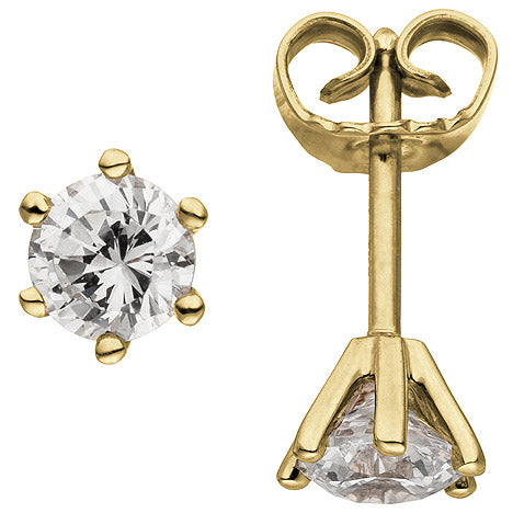 Ohrstecker 585 Gold Gelbgold 2 Diamanten Brillanten 1 00 ct. Ohrringe Unkategorisiert online kaufen