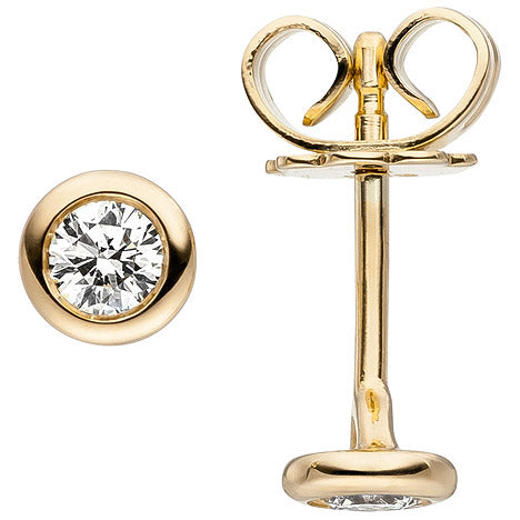 Ohrstecker 585 Gold Gelbgold 2 Diamanten Brillanten Ohrringe Diamantohrstecker Unkategorisiert online kaufen
